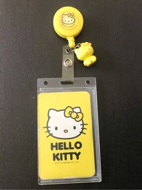 Hello Kitty Yellow ID holder with 3D figure